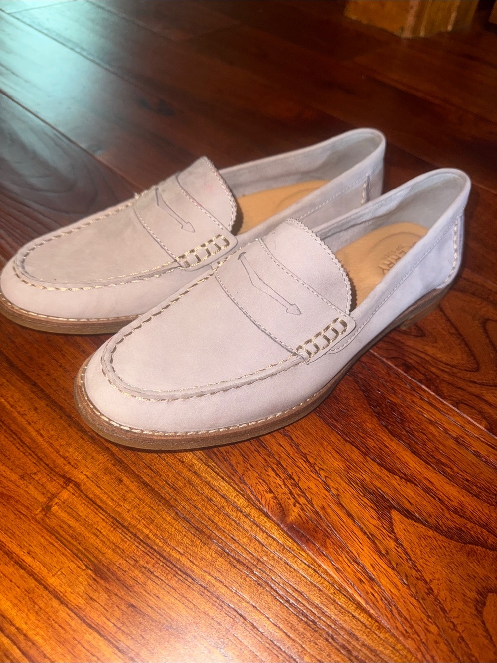Sperry Women's Seaport Penny Loafer 7.5 Leather Light Purple Preppy Casual